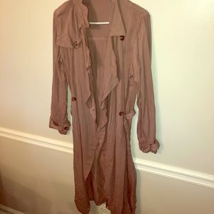 Beige cotton trench coat